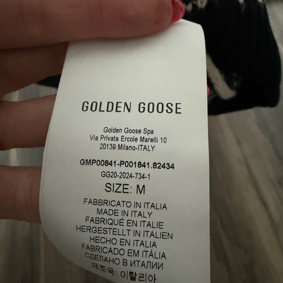 Golden Goose Black & Cream Geometric Crewneck Sweater - Picture 7 of 7